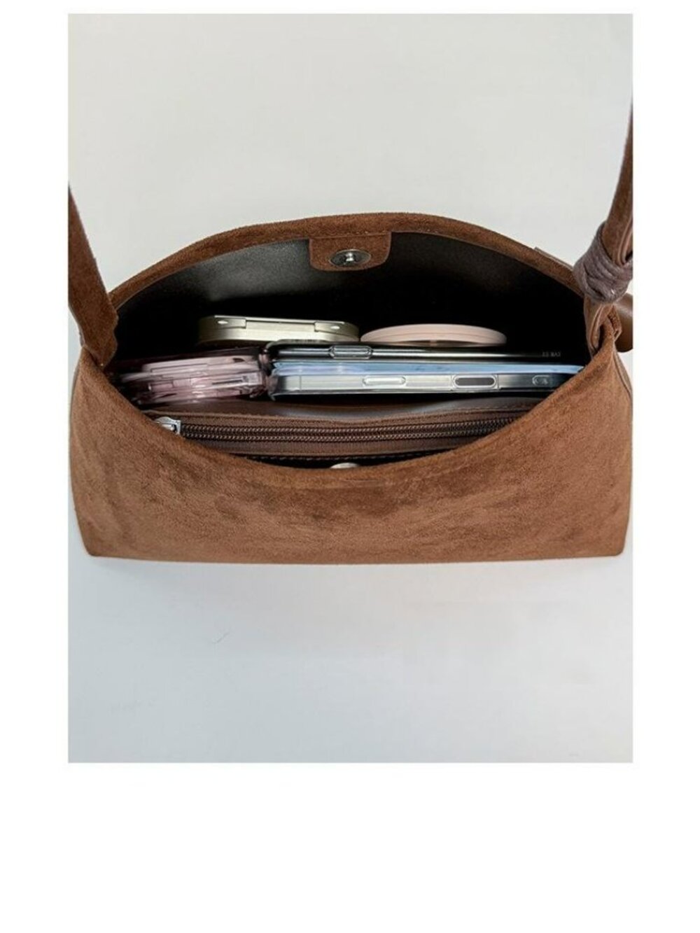 Minimalist Hobo Shoulder Bag | Everyday Faux Leather Tote - Picture 11 of 16